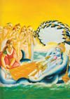 The personified Vedas assemble around the Lord and begin to glorify Him.
