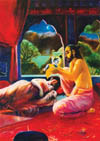 Vasudeva silently entered the house and exchanged his son for the girl.