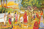 The wives of the brahmanas saw the Supreme Personality of Godhead, and he entered within their hearts through their eyes. 