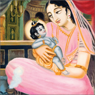 Lord Krsna played on the lap of Devaki just like an ordinary child.